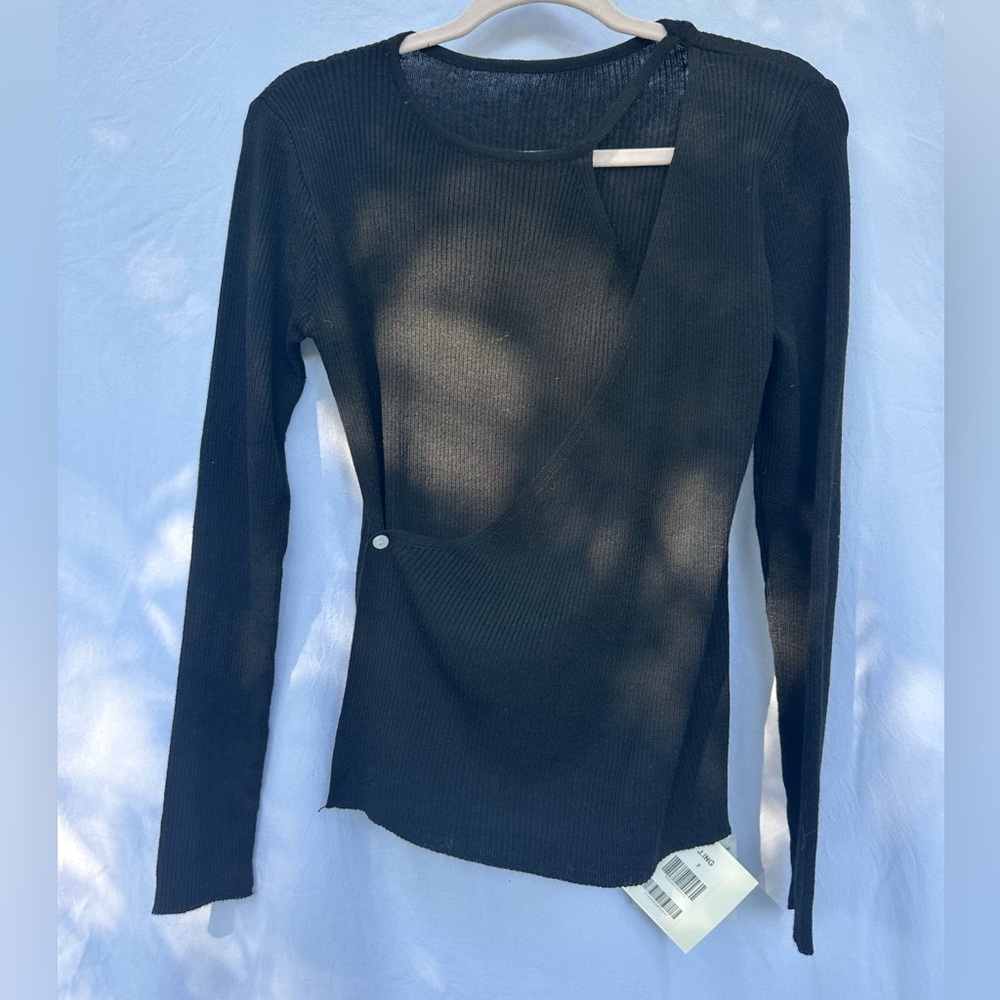 J.ING Black Knit Top Medium